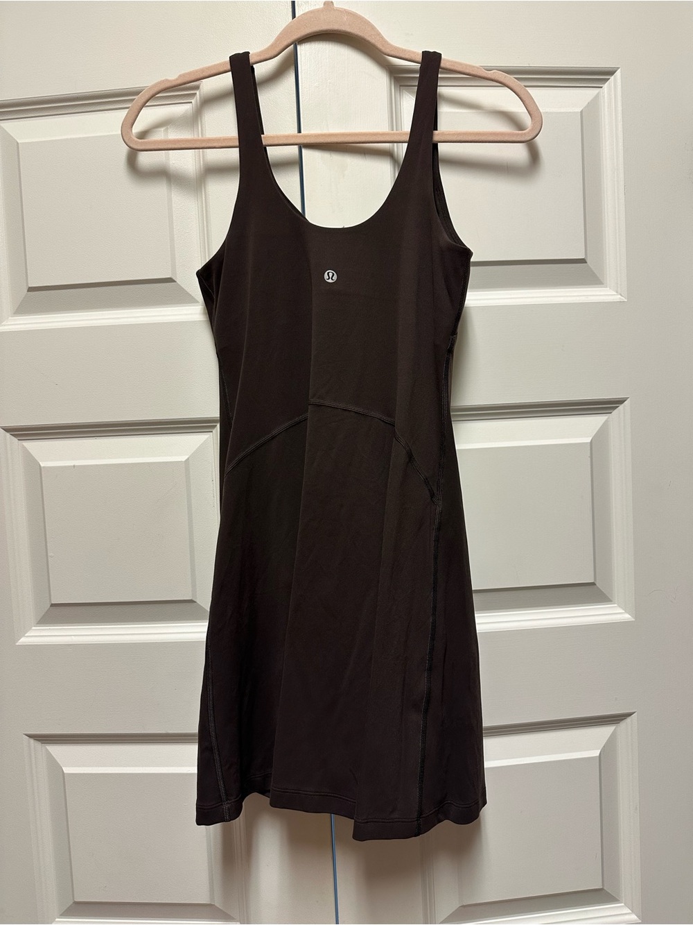 lululemon athletica brown scoop-neck athletic dress